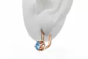 Earrings Vintage style Aquamarine Original Vintage 14K Rose Gold vec005r